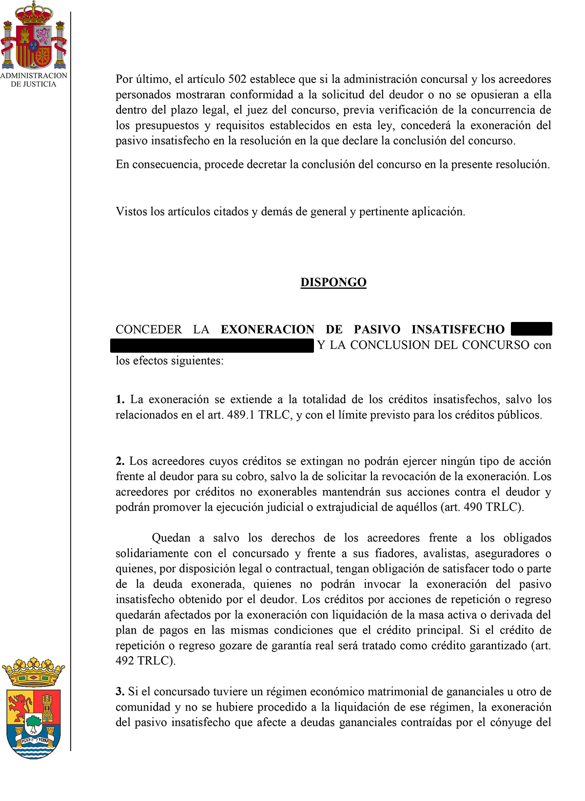 Cancelación de una deuda de 67.685,89€ en el Jdo. de lo Mercantil de Badajoz.